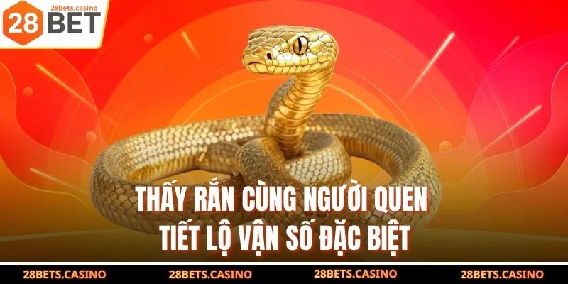 Thấy rắn cùng người quen tiết lộ vận số đặc biệt
